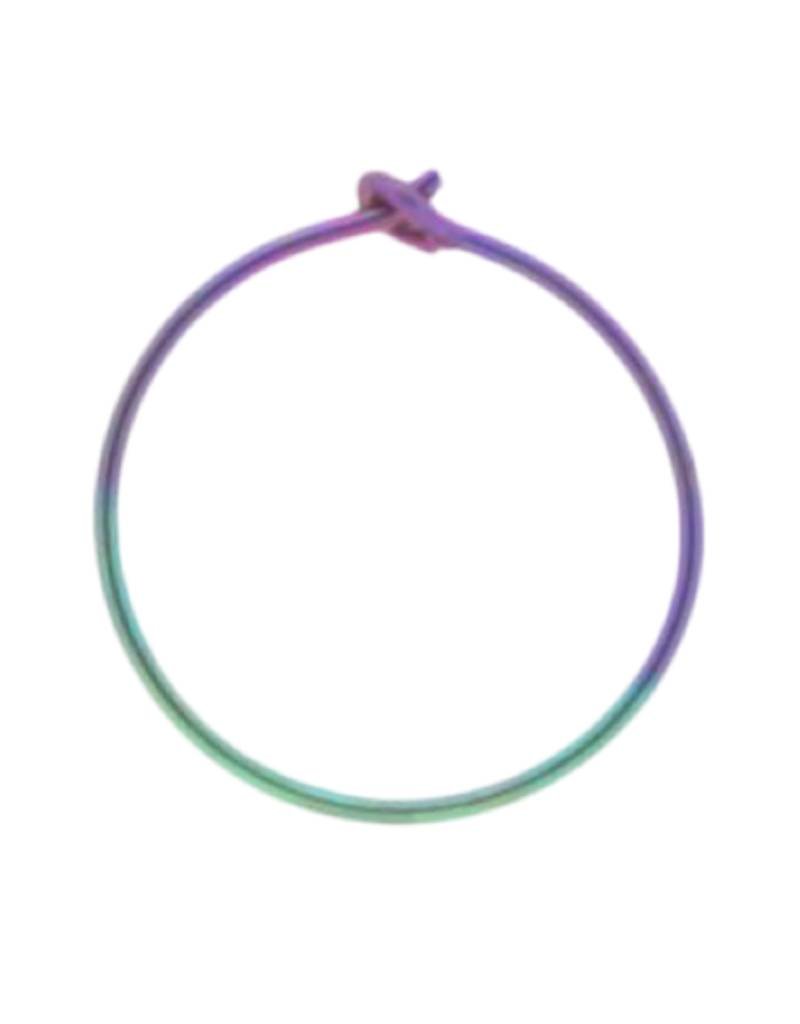 Round Niobium Hoop Earrings 13mm