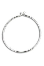 Sterling Silver Round Hoop Earrings 13mm