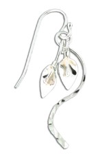 Sterling Silver Lily Tail Earrings 34mm