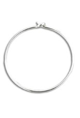 Sterling Silver Round Hoop Earrings 15mm