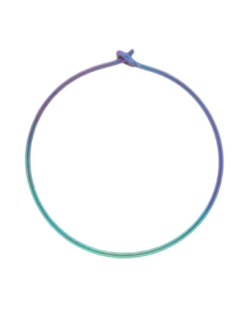 Round Niobium Hoop Earrings 18mm