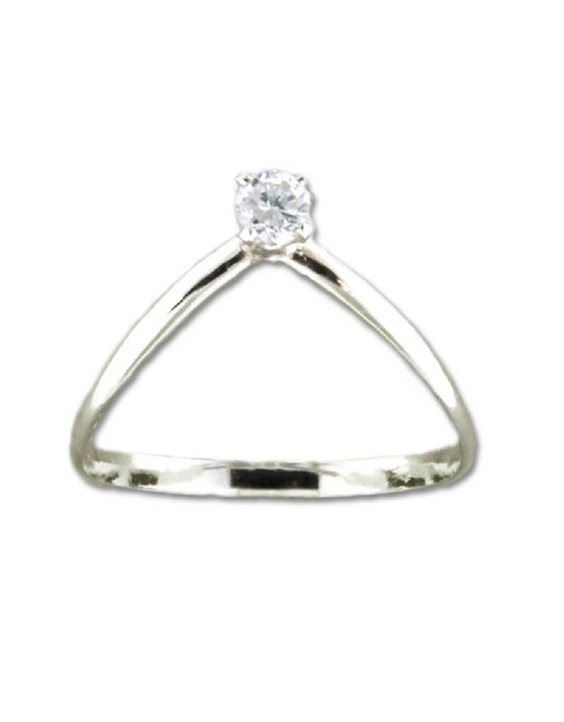 V-Shaped CZ Ring