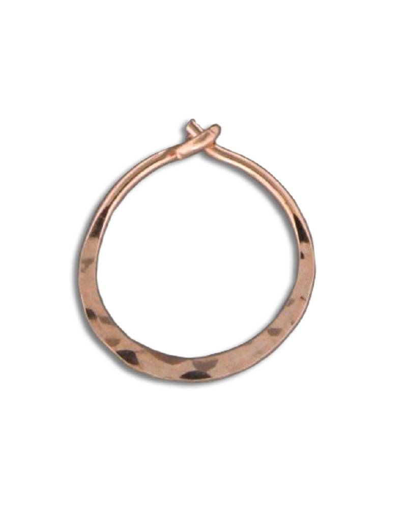 Hammered Rose GF Hoop 13mm