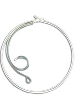 Sterling Silver Hoop with Curls Earrings 25mm