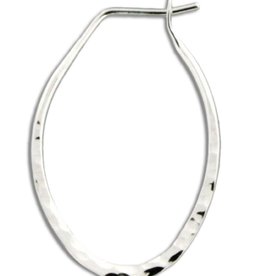 Oval Hammered Hoop 28mm