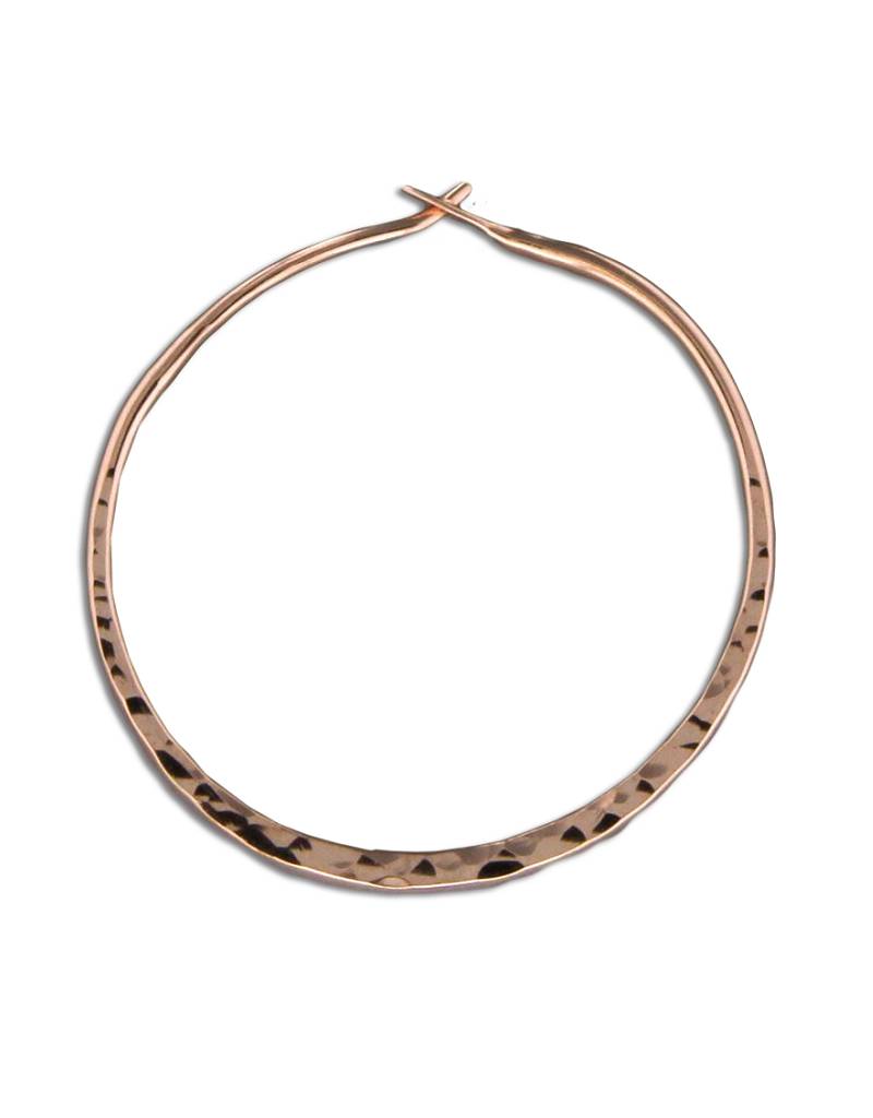 Hammered Rose GF Hoop 30mm