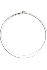 Sterling Silver Round Flat Hoop Earrings 32mm