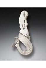ZEALANDIA Fossilized Mammoth Ivory and Sterling Silver Mermaid Pendant - Mermaid Minx