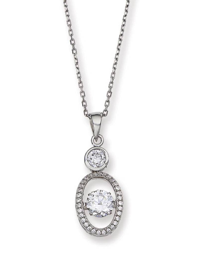 Oval Dancing CZ Necklace