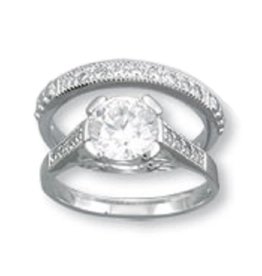 Round CZ Ring Set