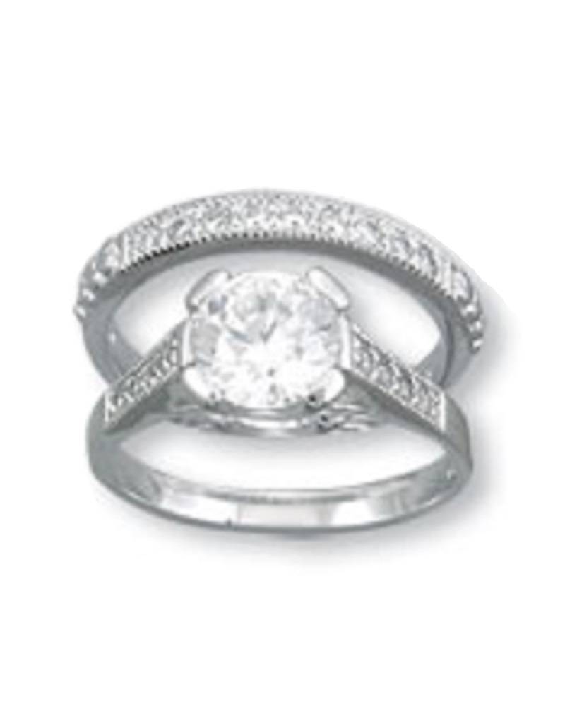 Round CZ Ring Set