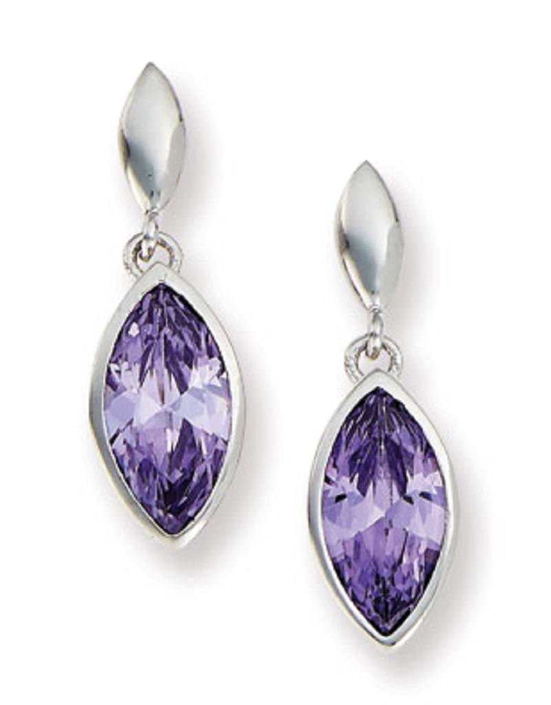 Marquise Purple CZ Earrings