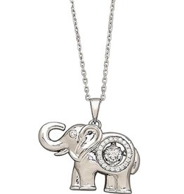 Elephant Dancing CZ Necklace