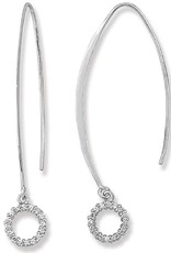 Sterling Silver 10mm Cubic Zirconia Ring Earrings