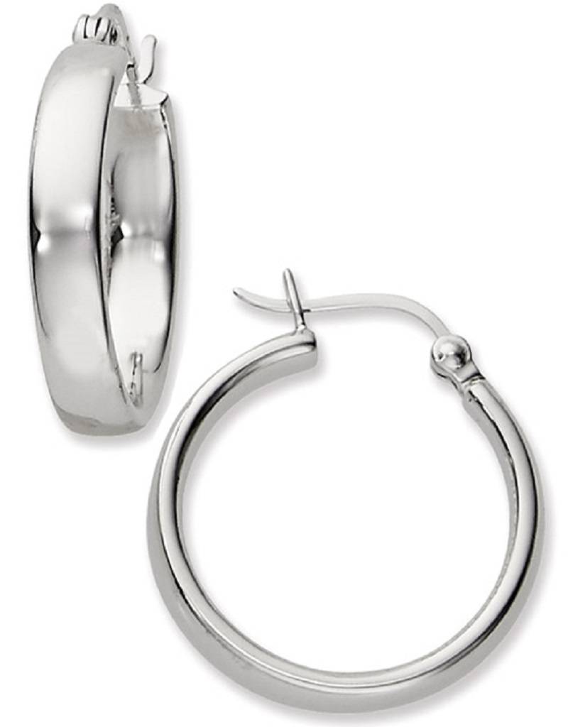 Flat Hoop Earrings 19mm