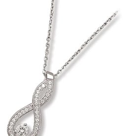 Twisted Loop CZ Necklace