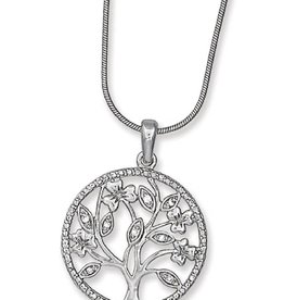 Tree of Life CZ Necklace 18"