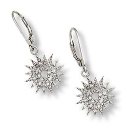 Sun Dial CZ Earrings 16mm