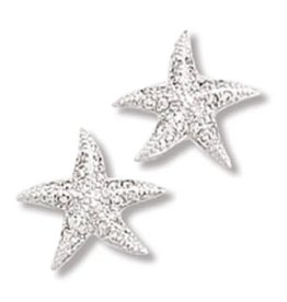 Starfish CZ Post Earrings