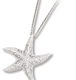 Starfish CZ Necklace 18"