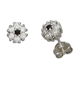 Mini Flower CZ Stud Earrings 6mm