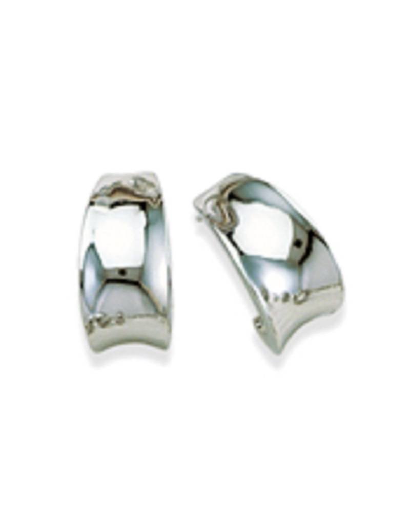 Sterling Silver J-Shaped Post Earrings 22mm