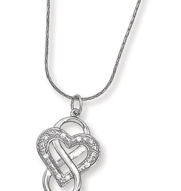 Heart Infinity CZ Necklace
