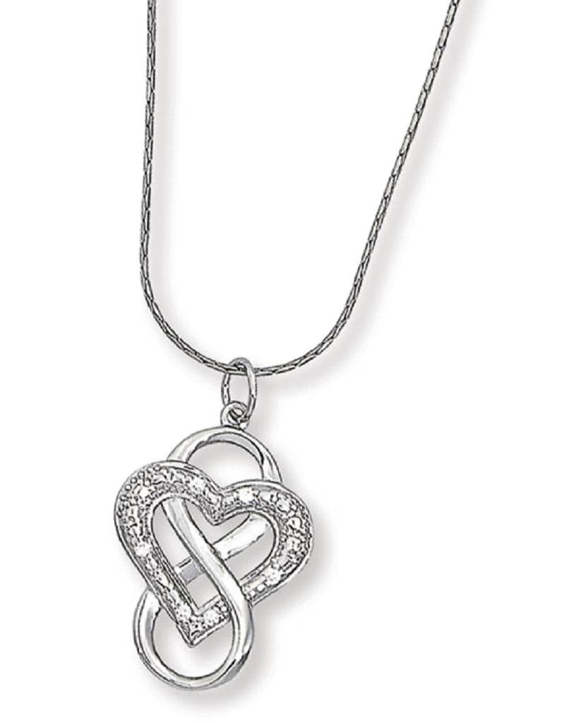 Heart Infinity CZ Necklace