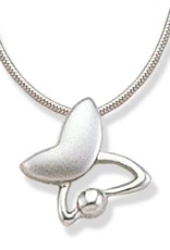 Sterling Silver Butterfly Necklace 18"