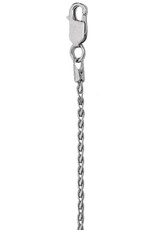 Sterling Silver 1.4mm Spiga Chain with Rhodium Finish