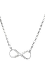 Sterling Silver Infinity Necklace 18"