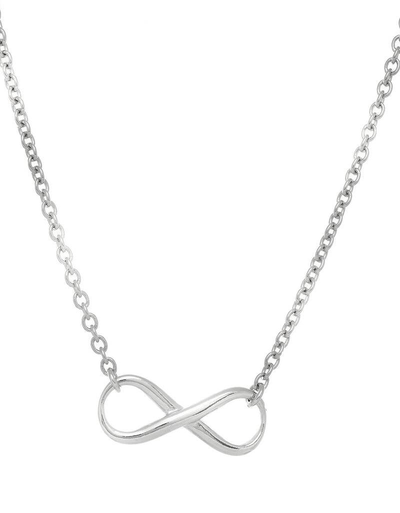 Sterling Silver Infinity Necklace 18"