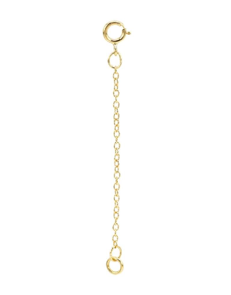 14k/20 Yellow Gold Filled 1.4mm Cable Chain Extender 2"