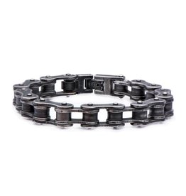 Steel Bike Chain Bracelet 8.5"