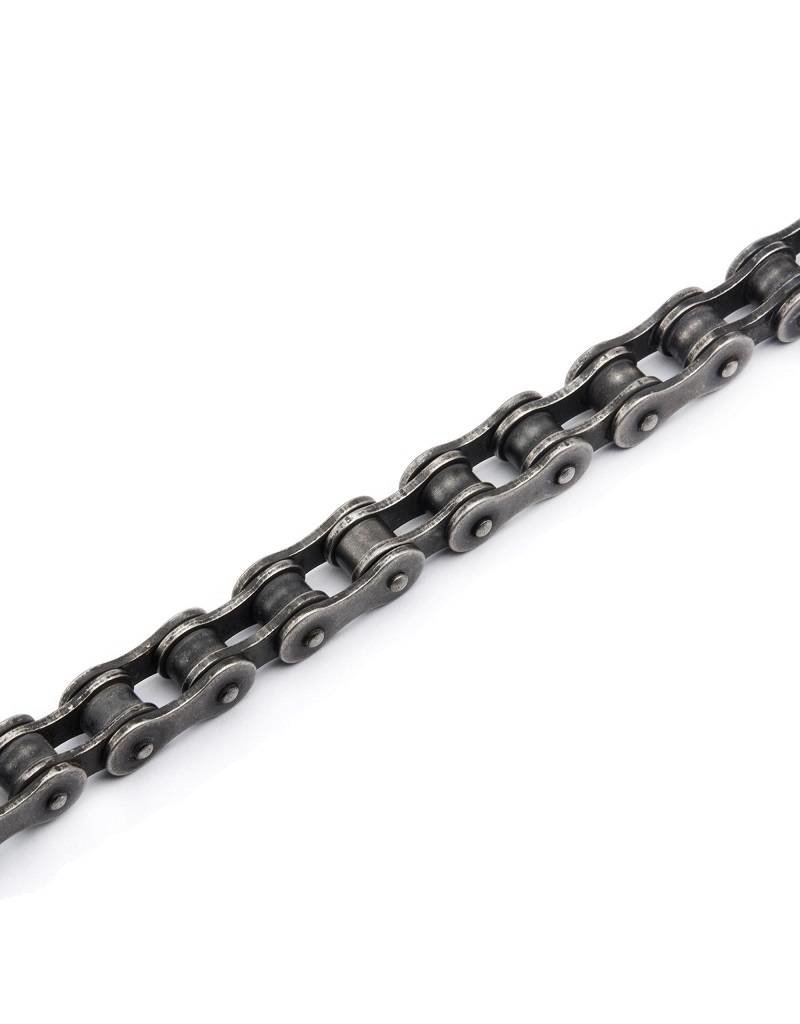 Men's Stainless Steel Bike Chain Bracelet with Oxidized Finish 8.5"