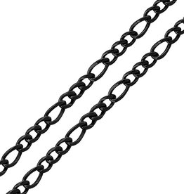 6mm Black Steel Figaro