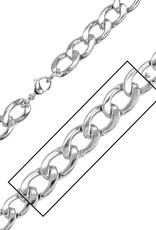 Men's Stainless Steel 10mm Curb Chain Necklace