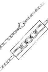 Stainless Steel 3.5mm Figaro Link Chain Necklace