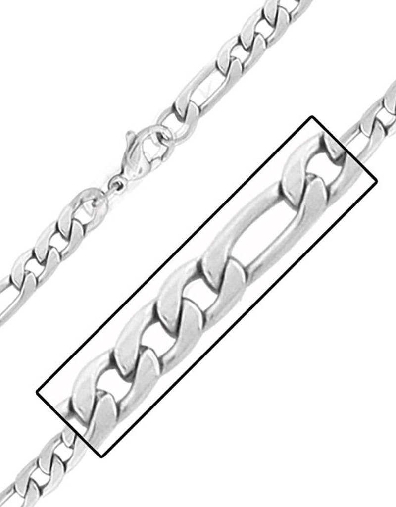 Stainless Steel 6mm Figaro Chain Necklace