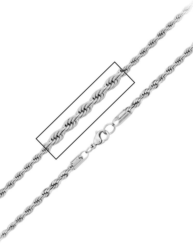 Necklaces Stainless Steel Rope Chain Necklace Chn9700 5mm / 20 Wholesale Jewelry Website Unisex