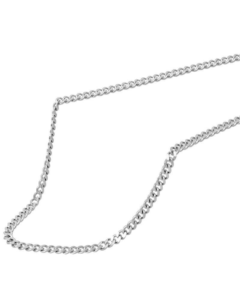 Stainless Steel 2mm Curb Link Chain Necklace