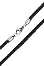 4mm Black Leather Necklace