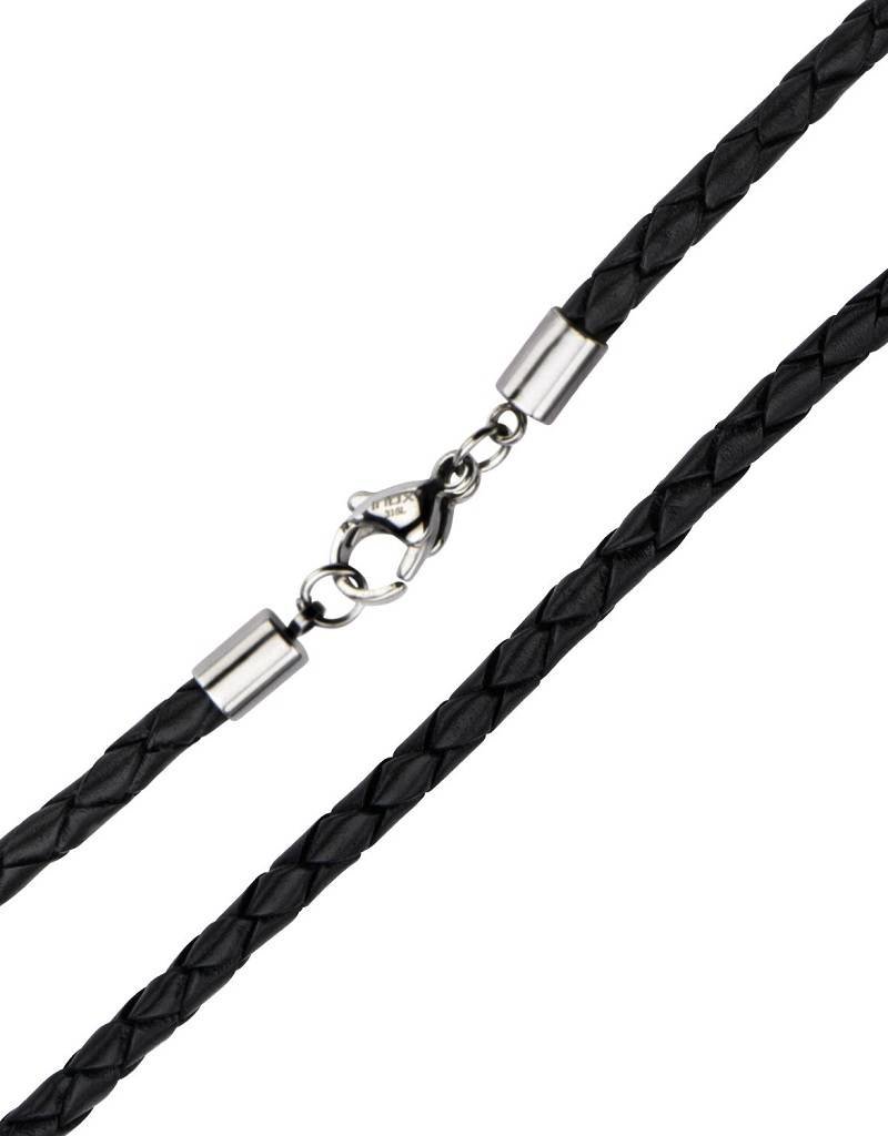 4mm Black Leather Necklace