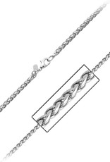 Stainless Steel 3.4mm Wheat Chain Necklace