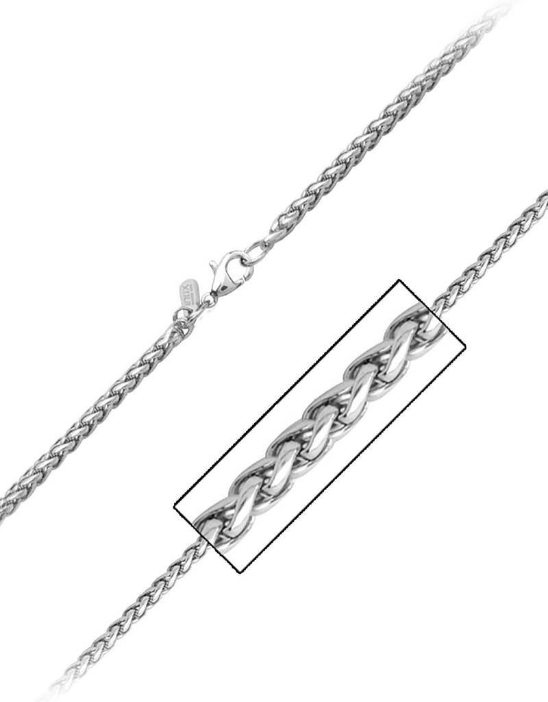 Stainless Steel 3.4mm Wheat Chain Necklace