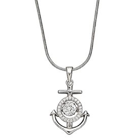 Anchor Dancing CZ Necklace