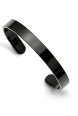 Men's Black Stainless Steel Cuff Bracelet
