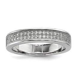 Double Row Pave CZ Ring