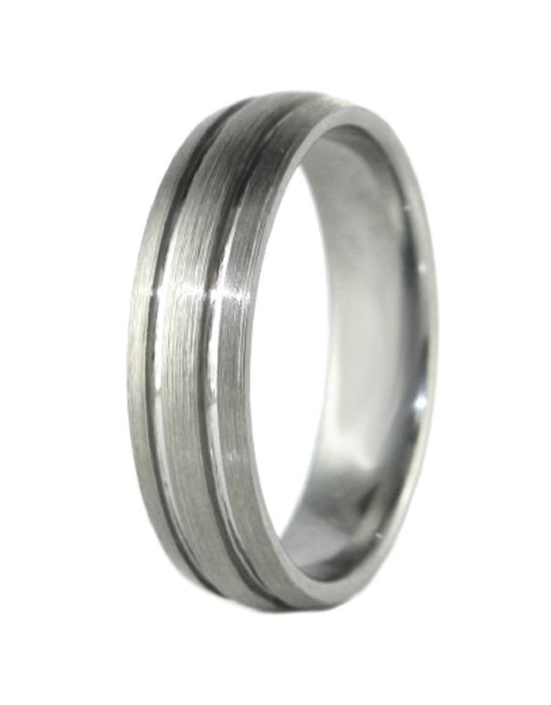 Men's 2-Line Tungsten Band Ring