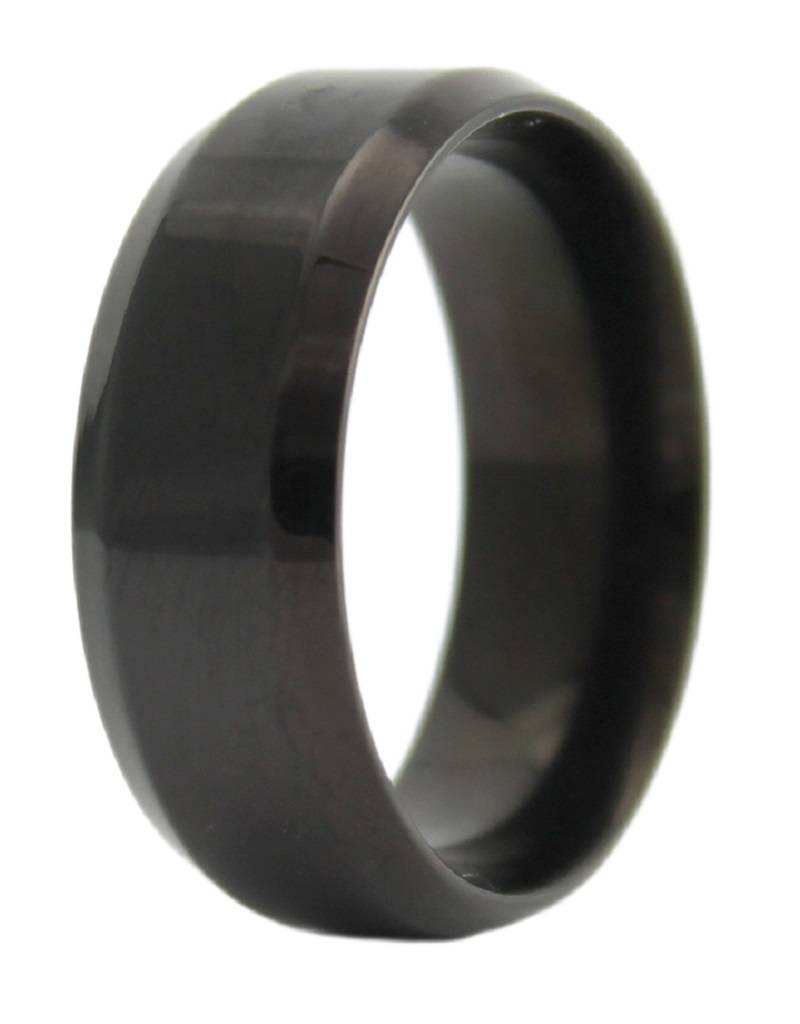 8mm Black Shiny Steel Band